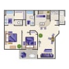 Floor plan: 2X2 Reno