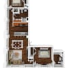 Floor plan: 2 BR
