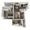 Floor plan: A - 1 Bed 1 Bath
