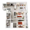 Floor plan: 2x2 L
