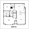 Floor plan: 2 Bed/2 Bath-2L