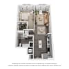 Floor plan: 1-Bedroom 1-Bathroom | 725 sqft