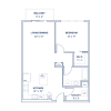 Floor plan: 1 Bed/1 Bath-A2