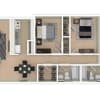 Floor plan: 3 Bedroom