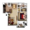 Floor plan: 1 Bedroom 1 Bath