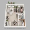 Floor plan: One Bedroom Large