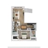 Floor plan: 1x1 Large