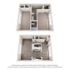 Floor plan: 2 Bed 1.5 Bath Legacy Renovated