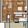Floor plan: One Bed, One Bath Large