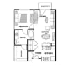 Floor plan: One Bedroom