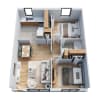Floor plan: 2/1 Renovated