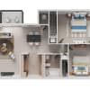 Floor plan: 2 Bedroom Deluxe