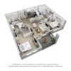 Floor plan: Burano 2 BD, 2BA
