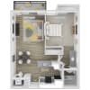 Floor plan: A1-664-1-WD