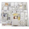Floor plan: 3 Bed 2 Bath