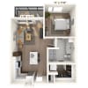 Floor plan: 2A1.2 1x1 640 SF-FP