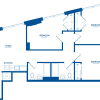 Floor plan: 3 Bedroom, 2 Bath