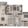 Floor plan: 3 Bedrooms, 2 Bathrooms