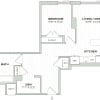 Floor plan: 1 Bed/1 Bath Den - Alula - B09