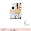 Floor plan: 2x2 C
