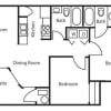 Floor plan: 2 Bedroom 2 Bath