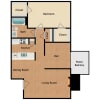 Floor plan: 1-1 DEN