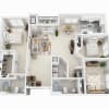 Floor plan: Three Bedroom C2B