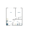 Floor plan: 1x1 - C2