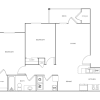 Floor plan: Two Bedroom One Bath