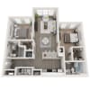 Floor plan: B-1 B