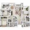 Floor plan: Three Bedroom C2A