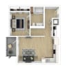 Floor plan: 1x1 D