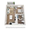Floor plan: 1x1- Willow (a10a)