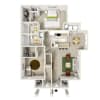 Floor plan: 2 Bed/2 Bath Downstairs w/Nook