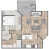 Floor plan: A3-1BD/1BA