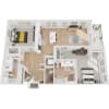 Floor plan: B4 | 2 Bed | 2 Bath