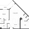 Floor plan: 1 Bed-1 Bath Den-AD1