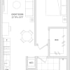 Floor plan: 1 BR U