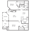 Floor plan: 2x2 Bluebonnet