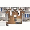 Floor plan: 4x2