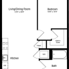 Floor plan: 1 Bedroom A2