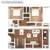 Floor plan: 2 Bedroom Townhome