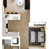 Floor plan: A1 - Jr One Bedroom
