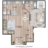 Floor plan: 1x1