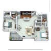 Floor plan: 2 bed | Starfish