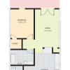 Floor plan: 1 x 1 Jameson