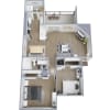 Floor plan: Two Bedroom