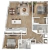 Floor plan: 2 Bed/2 Bath-B7