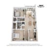 Floor plan: B1 | 2 Bed | 2 Bath