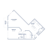Floor plan: 1 Bed/1 Bath-A6